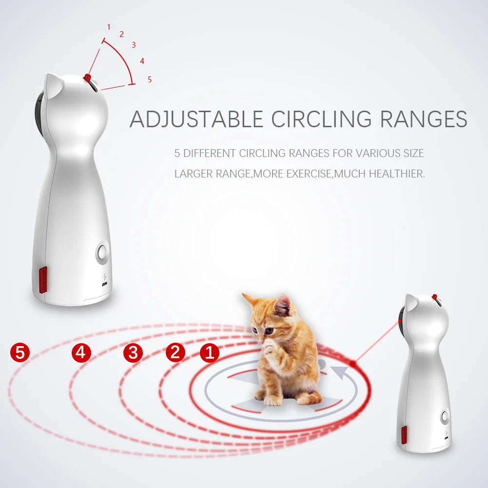 Automatic Cat Laser Toy with USB Charging and 5 Pattern Modes