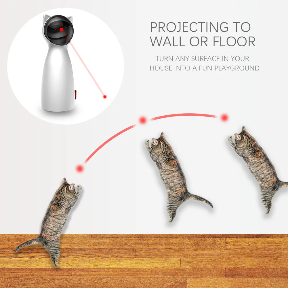 Automatic Cat Laser Toy with USB Charging and 5 Pattern Modes