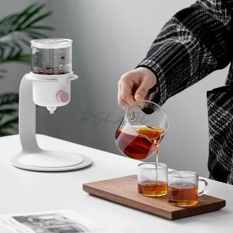 Household Glass Teapot – Drip Filter Ice Drop Cold Extraction Coffee & Tea Pot