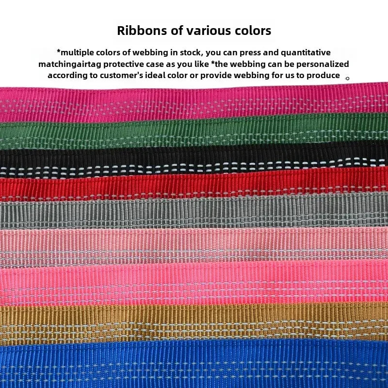 Reflective Waterproof Dog Collar – With Transparent AirTag Cover & Anti-Loss Design